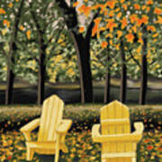 2 Yellow Chairs Art Print