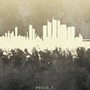 Manila Philippines Skyline #20 Art Print