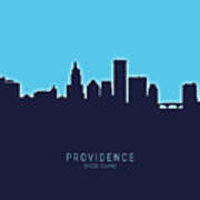 Providence Rhode Island Skyline #20 Art Print