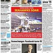 2014 Seahawks Vs. Broncos Usa Today Cover Art Print