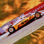 2022 Indycar Scott Mclaughlin Team Penske Yellow Sky Art Print