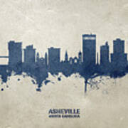 Asheville North Carolina Skyline #21 Art Print