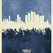 Manila Philippines Skyline #21 Art Print