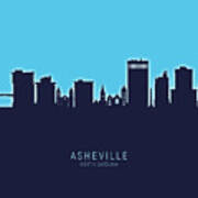 Asheville North Carolina Skyline #22 Art Print