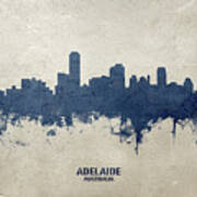 Adelaide Australia Skyline #24 Art Print