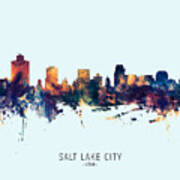 Salt Lake City Utah Skyline #24 Art Print