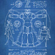 241 Mazinger Z Blueprint Art Print