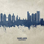 Oakland California Skyline #25 Art Print