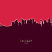 Calgary Canada Skyline #26 Art Print