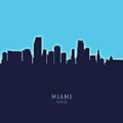 Miami Florida Skyline #26 Art Print