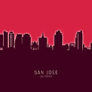 San Jose California Skyline #26 Art Print
