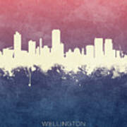 Wellington New Zealand Skyline #26 Art Print