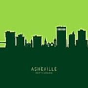 Asheville North Carolina Skyline #27 Art Print