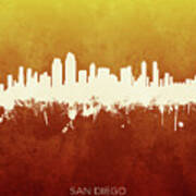 San Diego California Skyline #27 Art Print