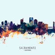 Sacramento California Skyline #28 Art Print