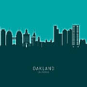 Oakland California Skyline #29 Art Print