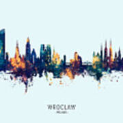 Wroclaw Poland Skyline #29 Art Print