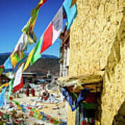 Colorful Tibetan Prayer Flags Spreading Good Fortune #3 Art Print