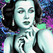 Hedy Lamarr Retro Art Print