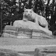 Nittany Lion Shrine At Penn State University In Black And White #3 Art Print
