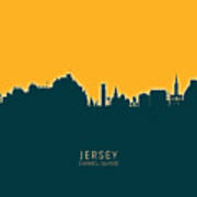 Jersey Channel Islands Skyline #30 Art Print