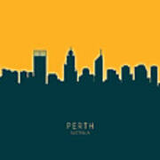 Perth Australia Skyline #30 Art Print