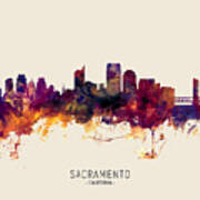 Sacramento California Skyline #30 Art Print