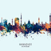 Hannover Germany Skyline #32 Art Print