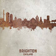 Brighton England Skyline #33 Art Print