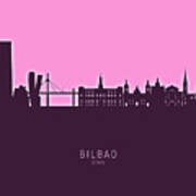 Bilbao Spain Skyline #39 Art Print