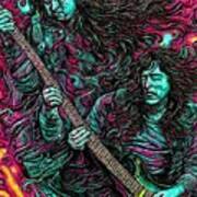 Hypnotic Illustration Of Rory Gallagher #4 Art Print