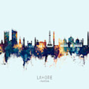 Lahore Pakistan Skyline #4 Art Print