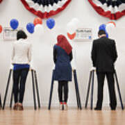 Voters Voting In Polling Place #4 Art Print