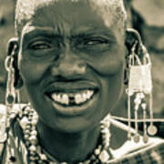 4216 Maasai Woman Ngorongoro Tanzania Art Print