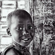 4269 Maasai Child Village School Ngorongoro Art Print