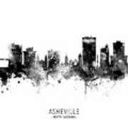 Asheville North Carolina Skyline #5 Art Print