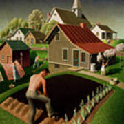 Spring In Town By Grant Wood Art Print