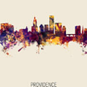 Providence Rhode Island Skyline #7 Art Print