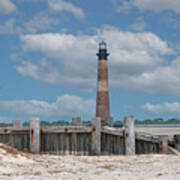 Folly Beach - Morris Island Lighthouse - Charleston Sc Lowcountry8247 Art Print