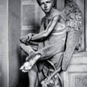 Immortal Stone - Statue Art Of Staglieno Genoa Black And White Photos #2 Art Print