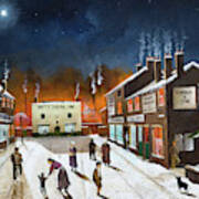 Winter At The Museum - England Art Print
