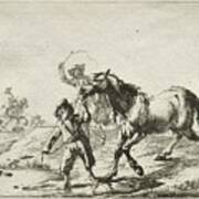 A Boy Taking A Horse To Drink Date Unknown Dirck Stoop Dutch C 1618 To 1681 Art Print