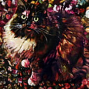 A Calico Cat Named Cali Art Print