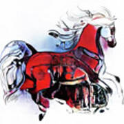A Cantering Horse 005 Art Print