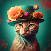 A Cat With A Hat Art Print