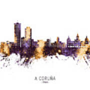 A Coruna Spain Skyline #68 Art Print