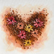 A Floral Heart Art Print