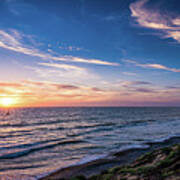 A Glorious Sunset At North Ponto, Carlsbad State Beach Art Print