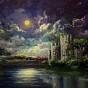 A Proposal.  Moonlit Night. Art Print