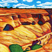 A Sunny Day At Canyon De Chelly Art Print